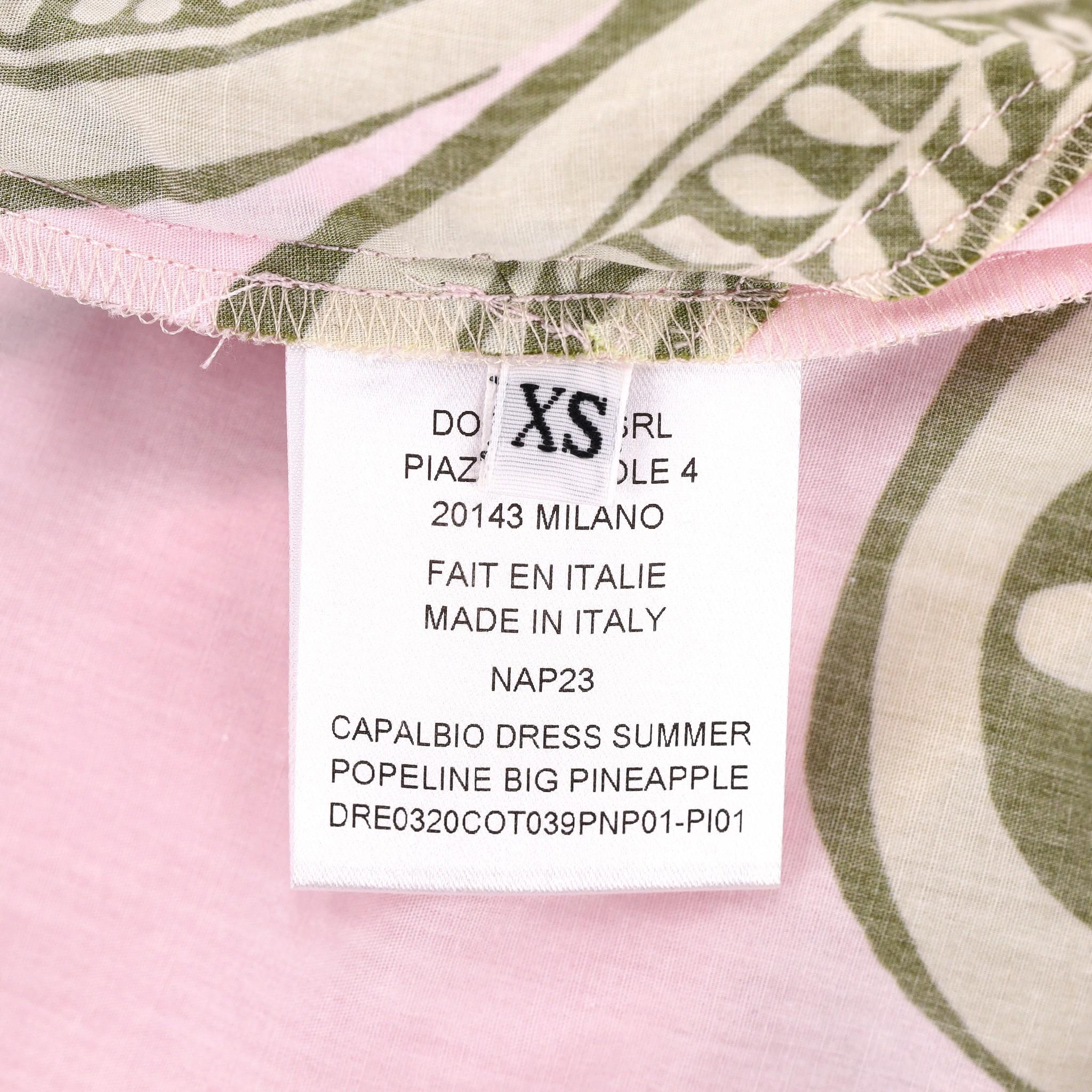 LA Double J - Robe asymétrique imprimée ananas en vente 2