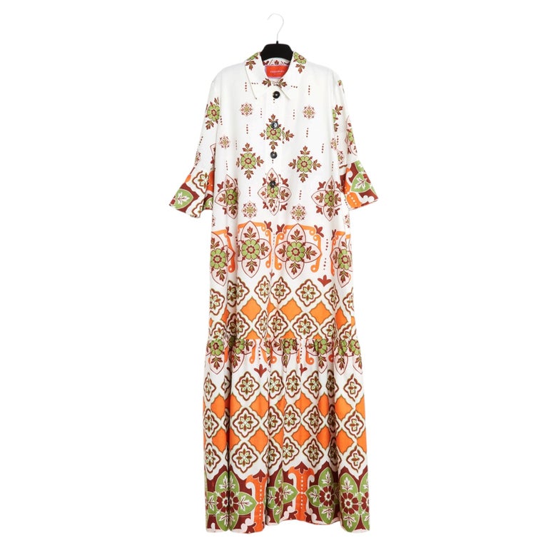 La Double J Robe longue Artemis FR40 Ruffled Poplin maxi dress UK12 US10 L  For Sale at 1stDibs