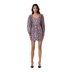La DoubleJ Floral Print Balloon Sleeve Dolly Dress Size M