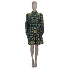 LA DOUBLEJ green silk 2021 SHORTY CREPE MINI Dress L
