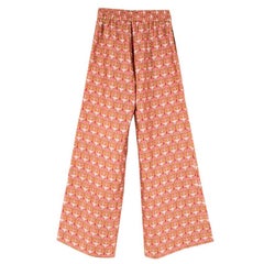 La DoubleJ Pink Geometric Print Pussy Bow Blouse & Wide Leg Pants S