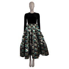LA DOUBLEJ Spritz Verde green 2023 BIG VELVET & JACQUARD Dress S