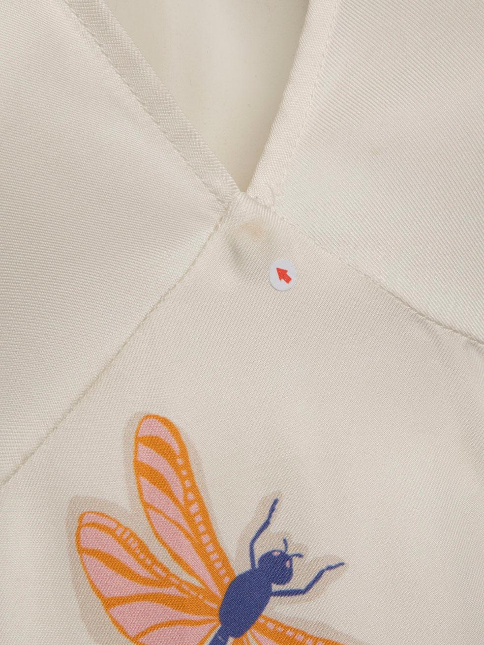 La DoubleJ White Floral Silk Kaftan Size XS 1