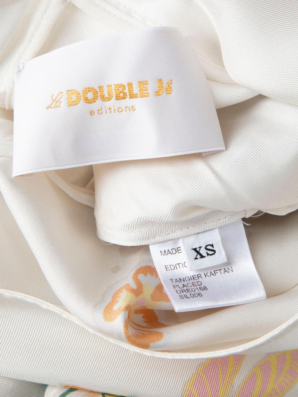 La DoubleJ White Floral Silk Kaftan Size XS 3