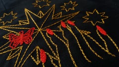 La Estrella. From The Ventura Series.  Embroidery thread on canvas. Framed