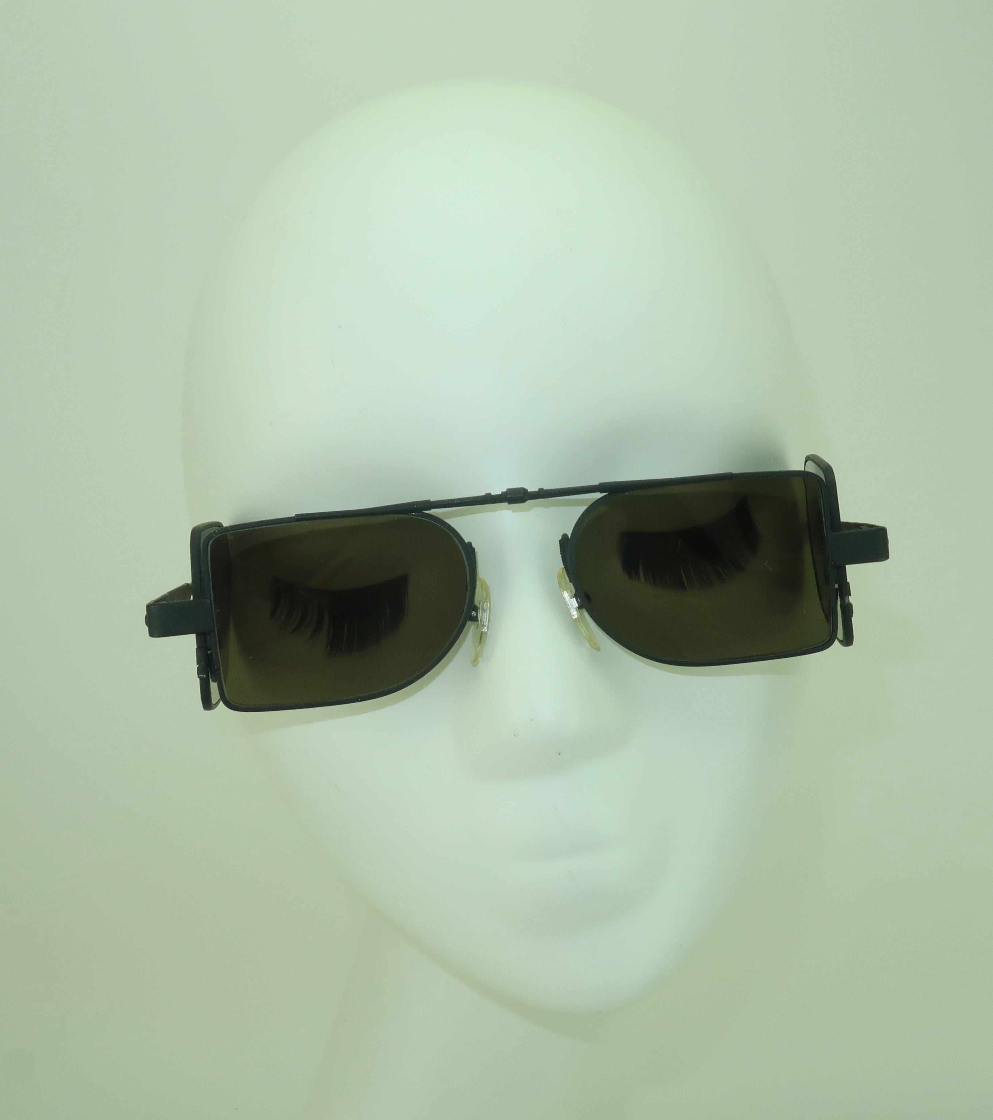 L.A. EYEWORKS Fontana Sunglasses With Side Visors, 1980's 7