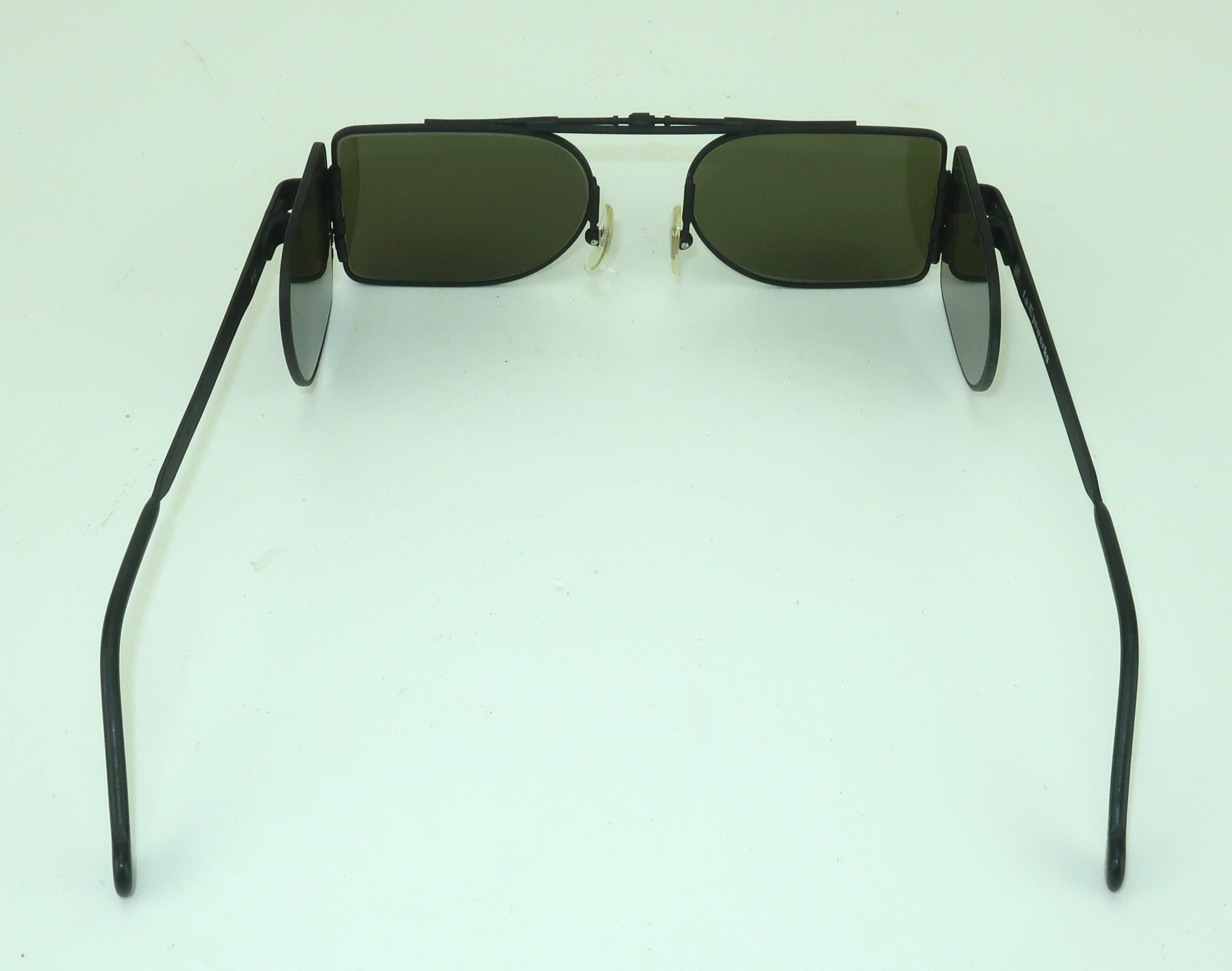 L.A. EYEWORKS Fontana Sunglasses With Side Visors, 1980's 1