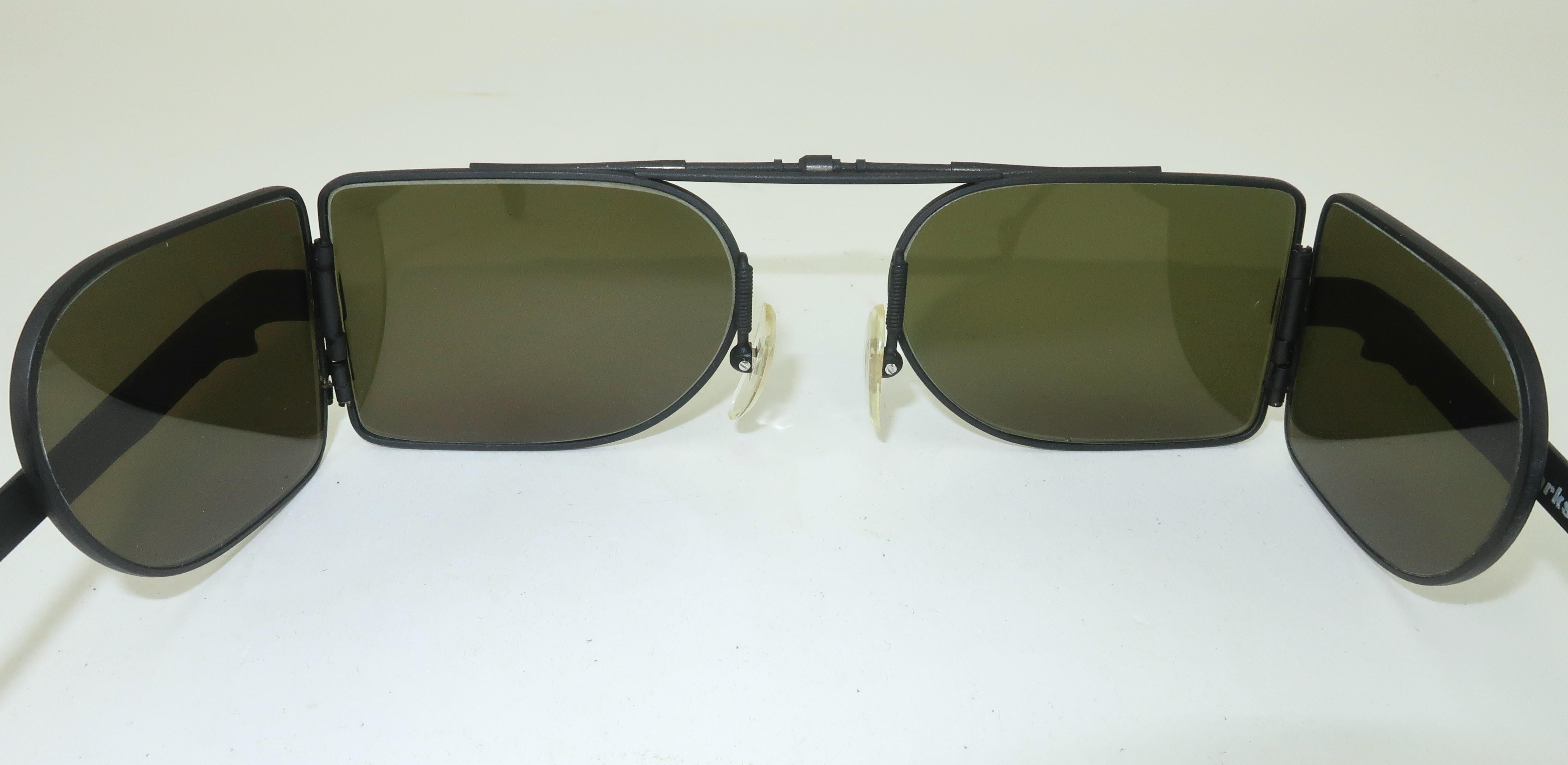 L.A. EYEWORKS Fontana Sunglasses With Side Visors, 1980's 2