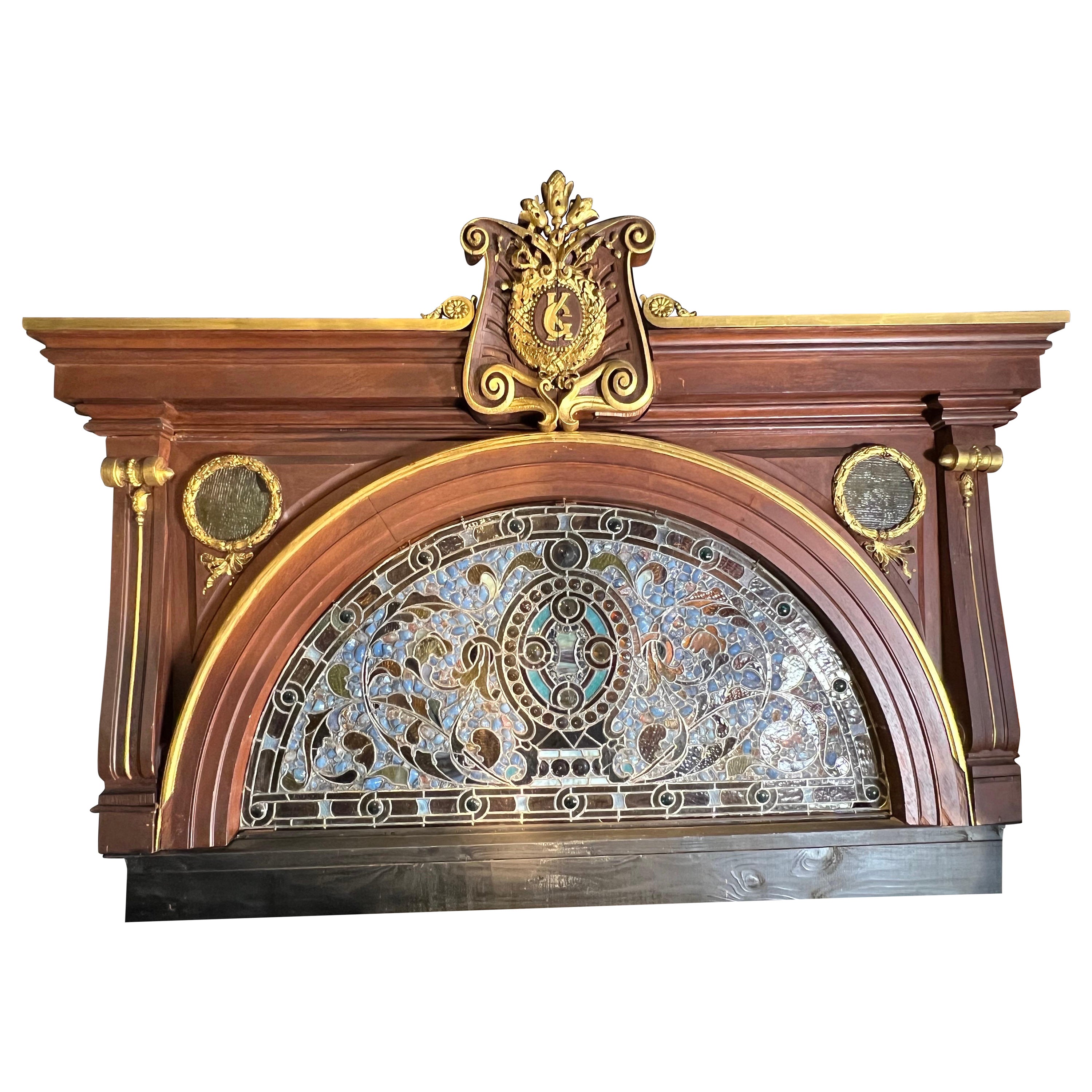 La Farge Rare monumental Leaded Art Glass Wondow For Sale