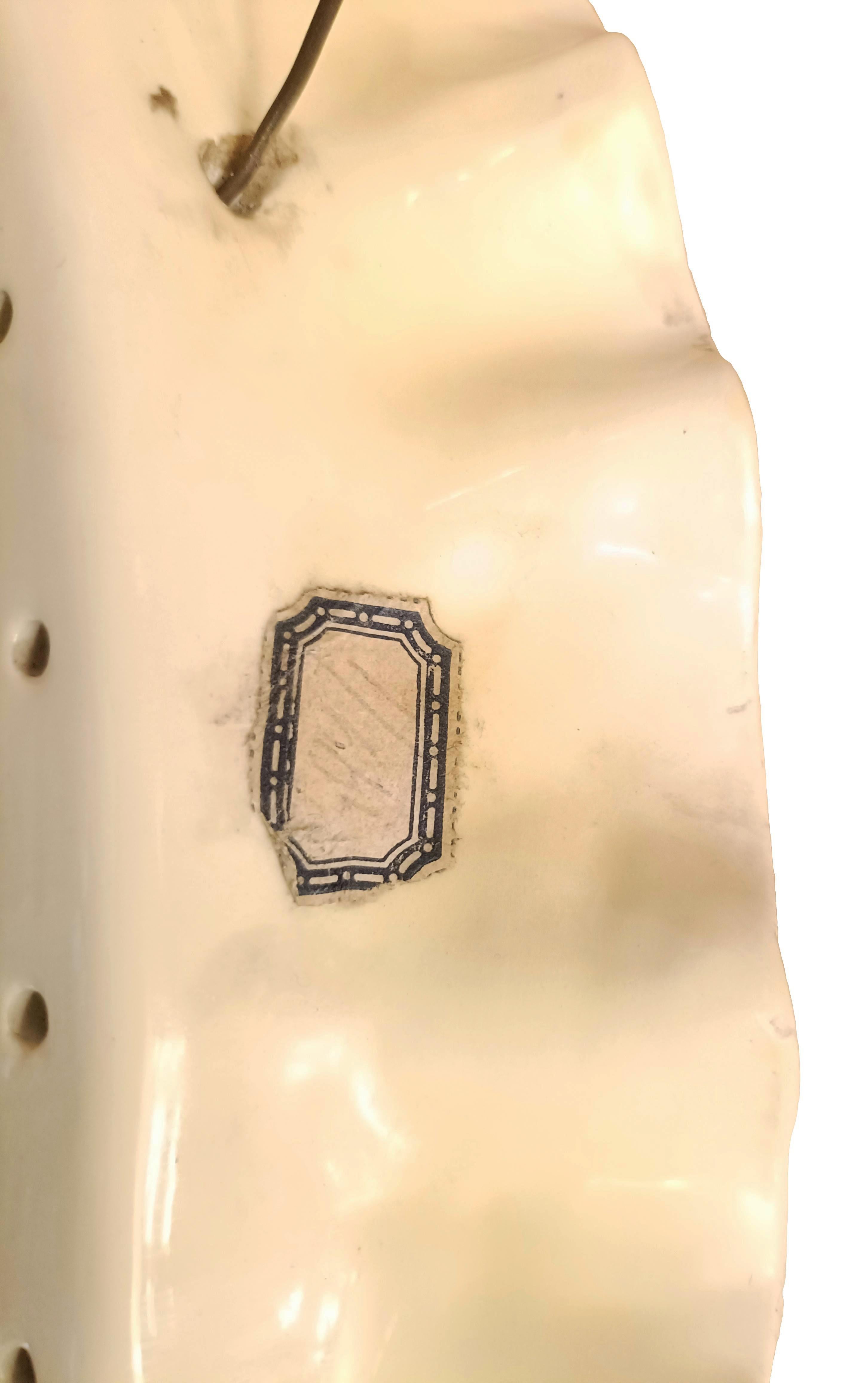 La Farnesiana Parma, Specchio da parete ovale in ceramica, Italia 1958 3