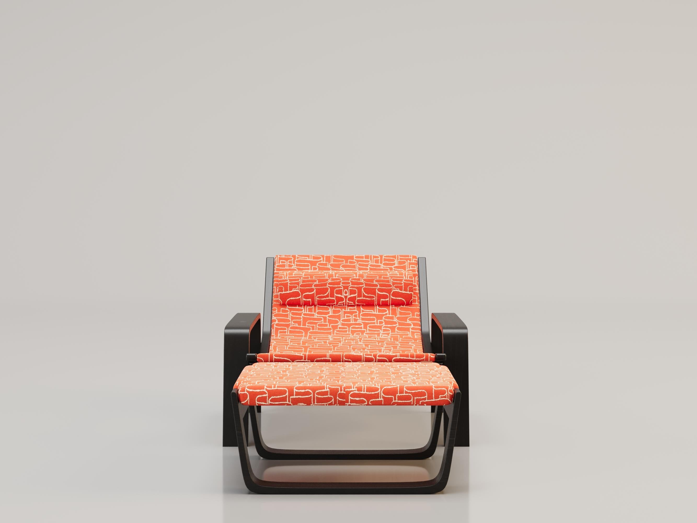 Modern LA FIDÈLE Chair in Orange by Alexandre Ligios, REP by Tuleste Factory For Sale