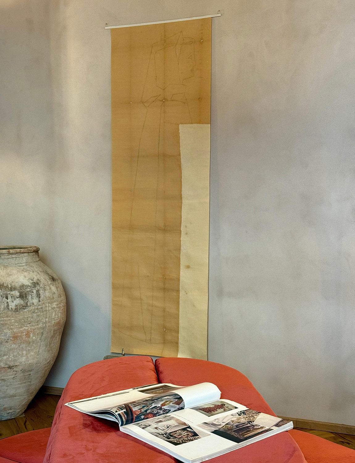 Mid-20th Century 'La Filosofia', The Original Fresco Stencil, Gio Ponti 1940' For Sale