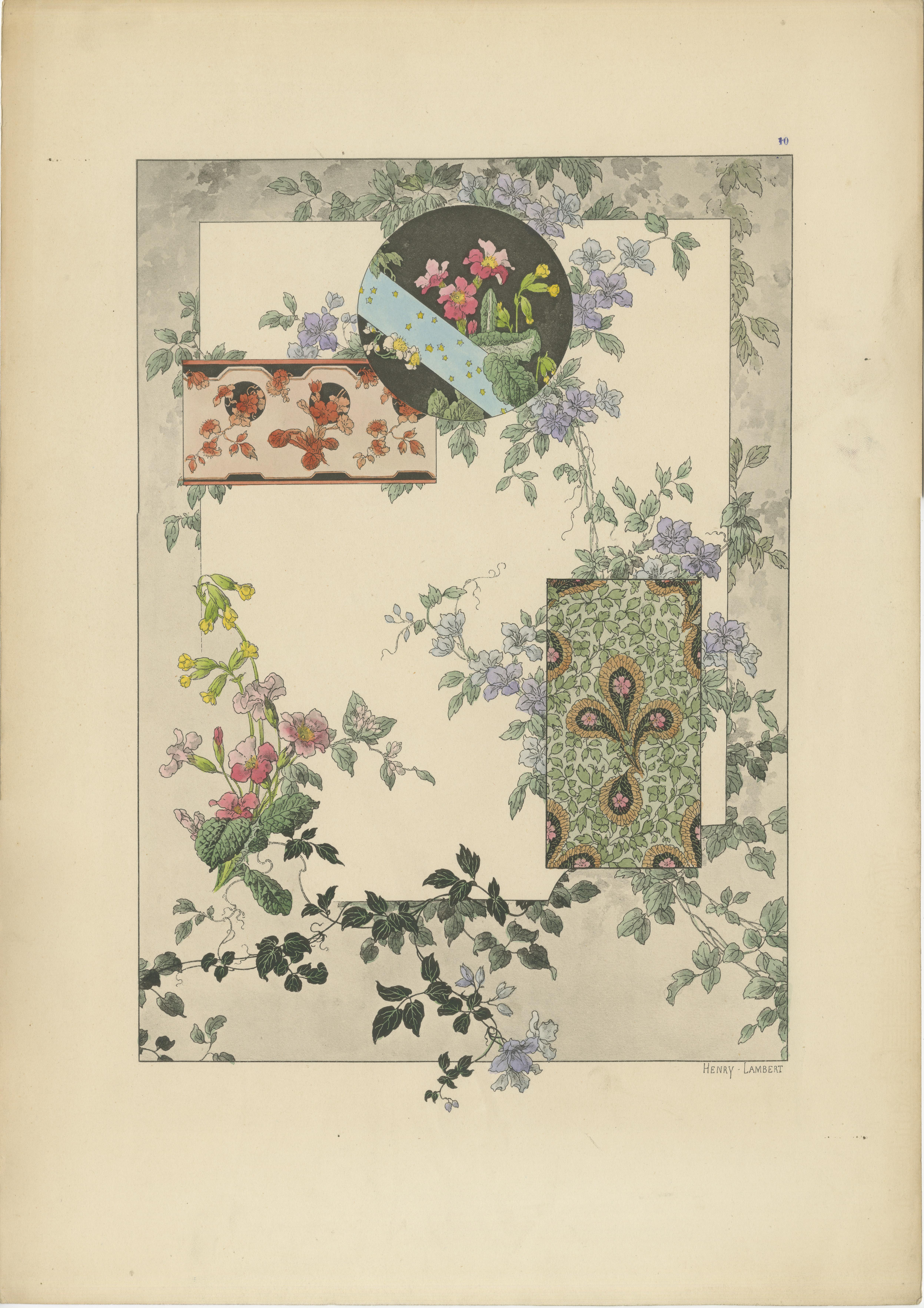 La Flore Décorative An Art Nouveau Tribute to Floral Elegance in 1896  

---

This collection of decorative prints from La Flore Décorative, published in 1896, represents a masterful synthesis of natural beauty and ornamental refinement. These