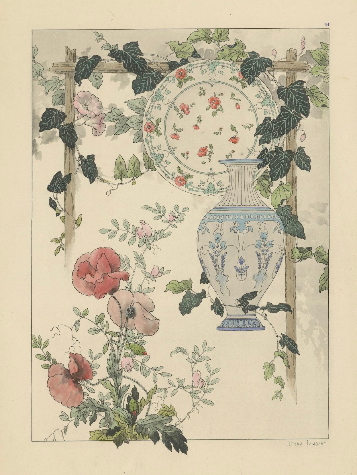 La Flore Décorative An Art Nouveau Tribute to Floral Elegance in 1896 For Sale 2