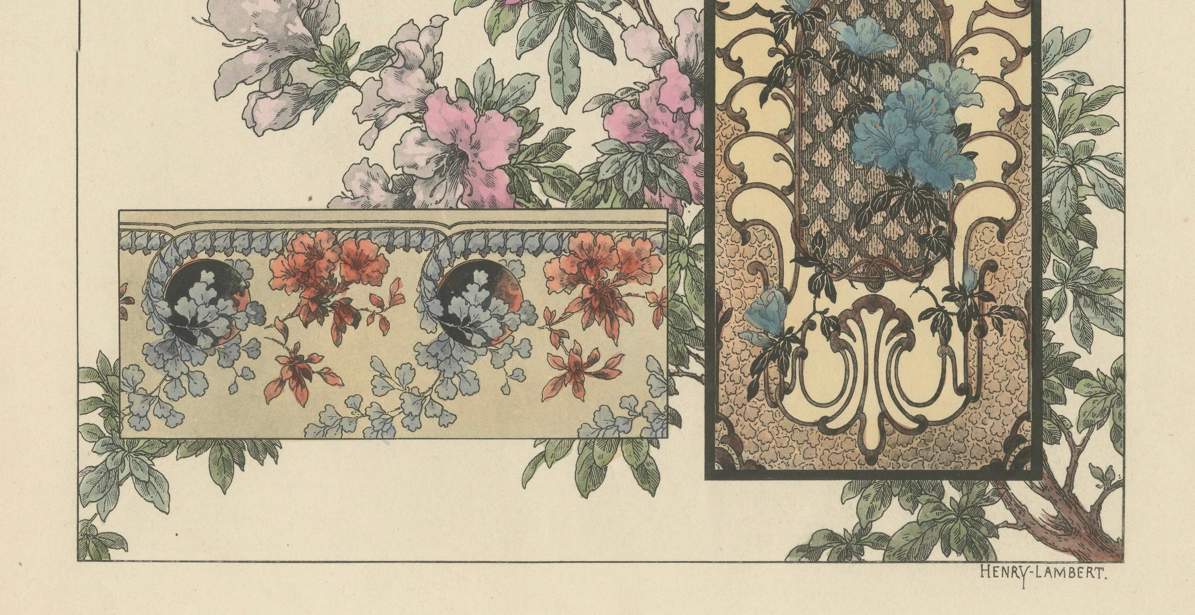 La Flore Décorative: Exquisite Art Nouveau Floral Motifs, 1896 For Sale 7