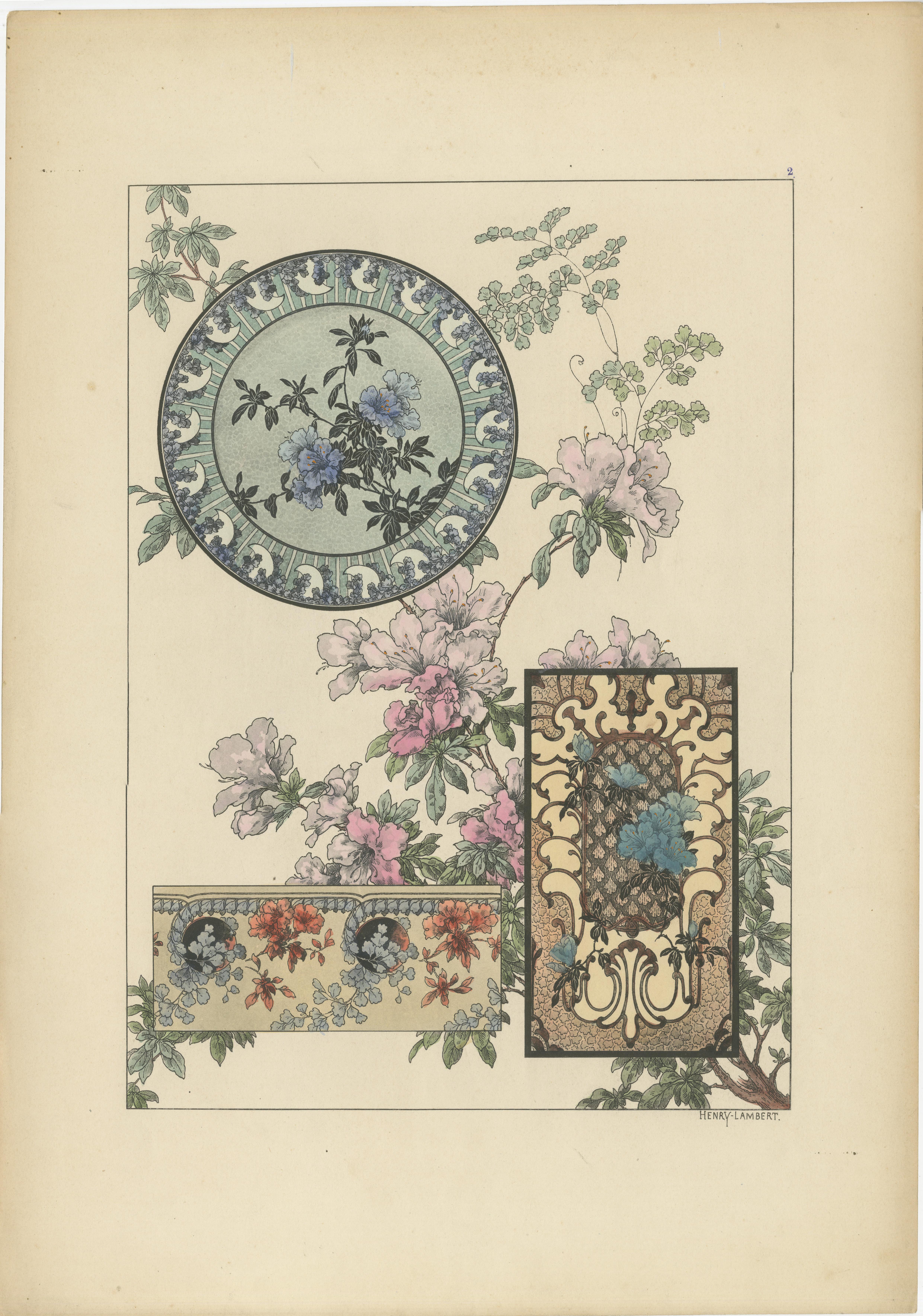 La Flore Décorative: Exquisite Art Nouveau Floral Motifs, 1896 For Sale 2
