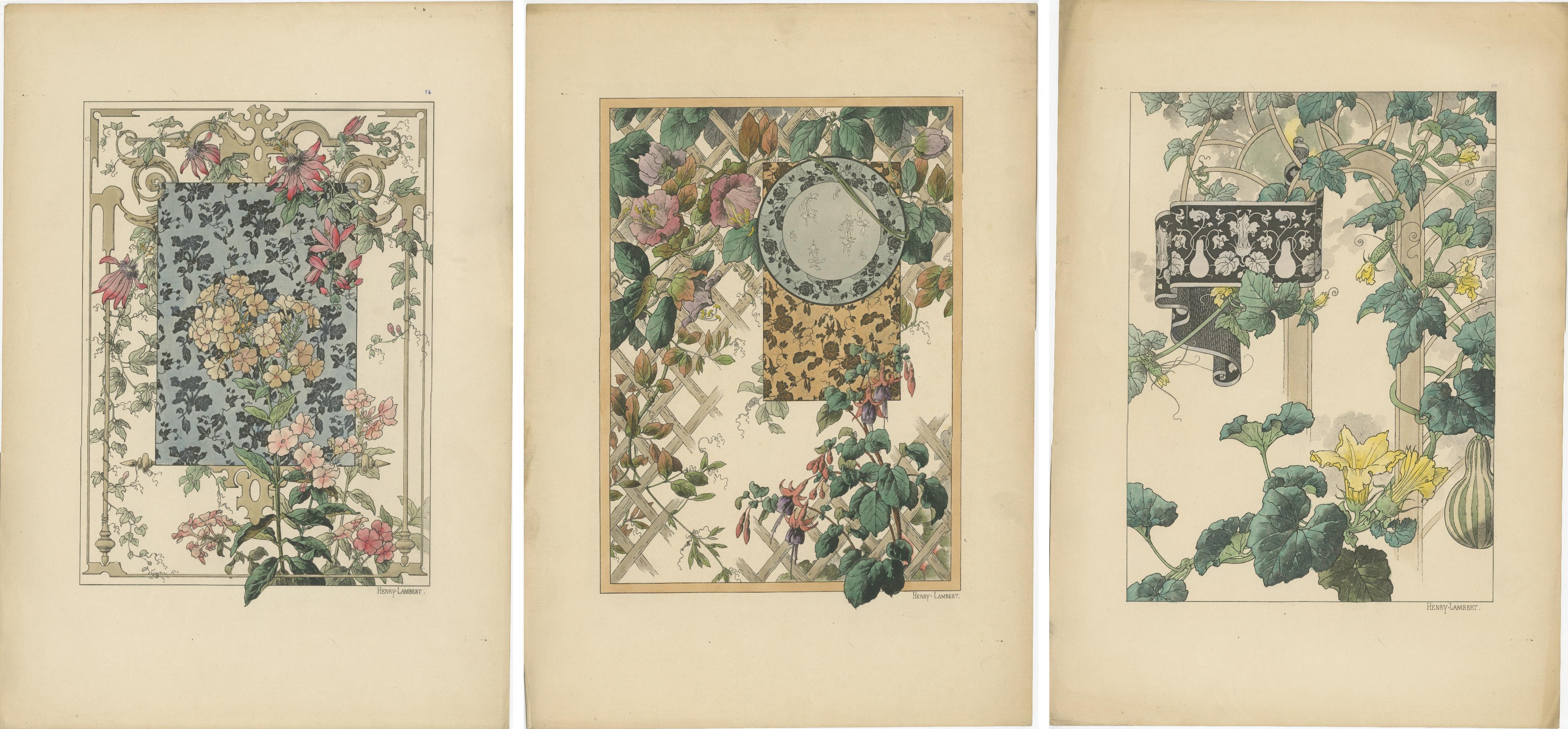 Paper La Flore Décorative The Art Nouveau Celebration of Nature and Ornament in 1896 For Sale