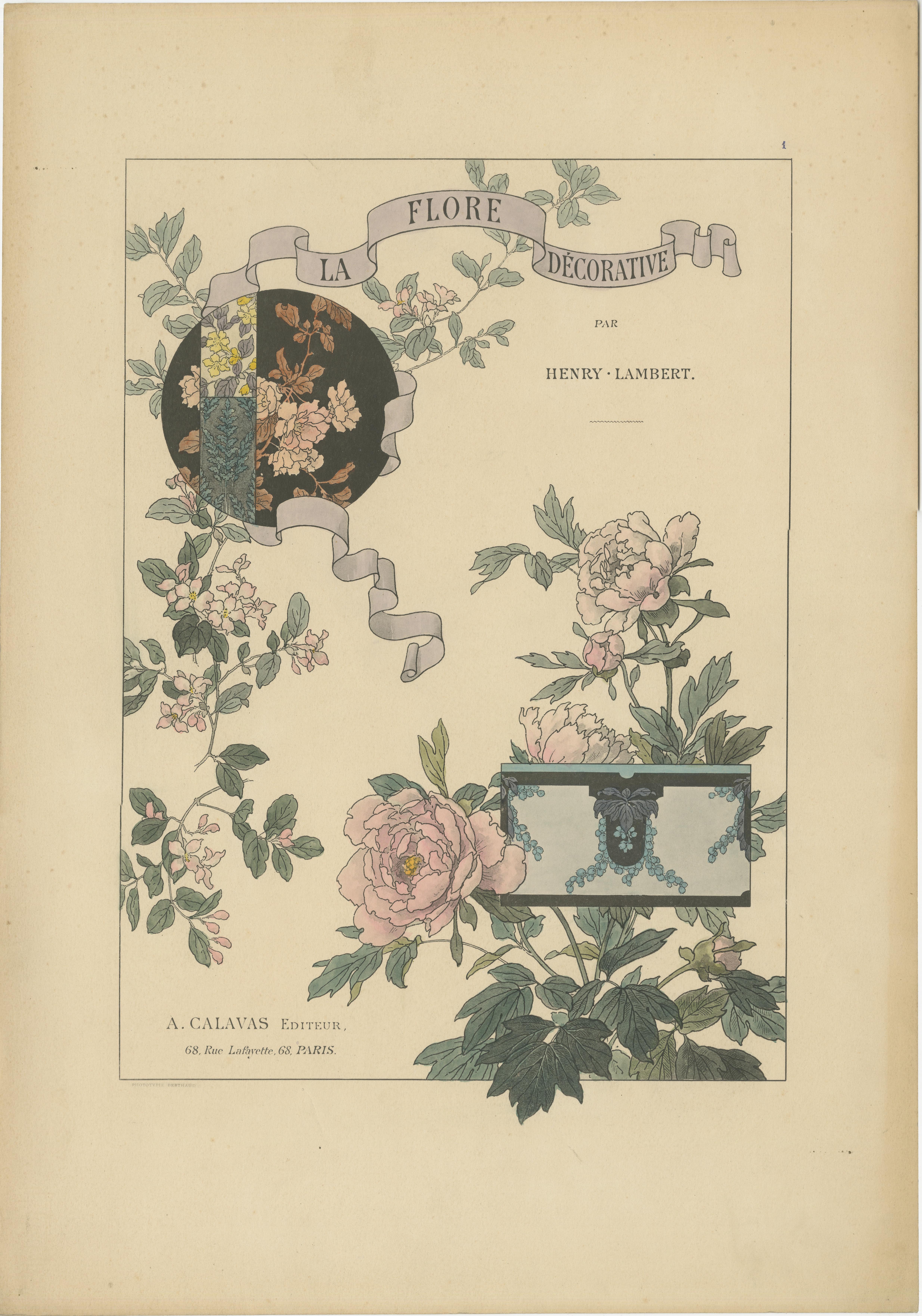 La Flore Décorative The Art Nouveau Celebration of Nature and Ornament in 1896 For Sale 4