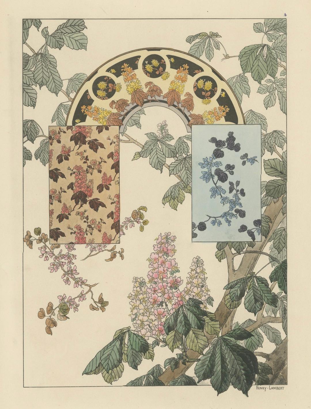 La Flore Décorative The Art Nouveau Elegance of Floral Ornamentation in 1896 For Sale 1