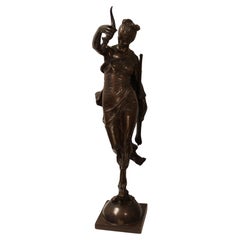 La Fortune ou l'Abondance bronze Sculpture, Moreau-Vauthier, Barbedienne, 1878