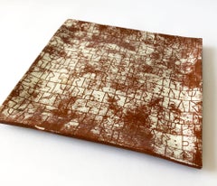 La Gardo Tackett California Studio Ceramic Platter with Paleolithic Design