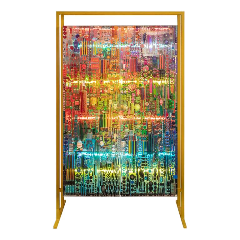 La Gioia Cabinet in Resin and Metal by Emanuela Crotti