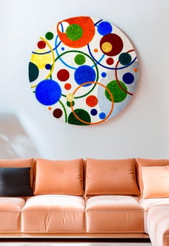 "La Goia di Essere" Wall Art With Murano Glass Crystals, Gold And Silver Leaf