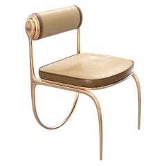 Stuhl "La Grande Aquila", mit Bronze und maßgeschneidertem Leder, Istanbul