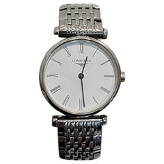 Orologio La Grande Longines da donna in acciaio inox quadrante bianco