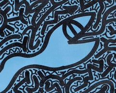 Bluehiss - Oin on Canvas by Angel Ortiz - 2006