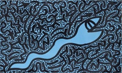Bluehiss - Oin on Canvas by Angel Ortiz - 2006