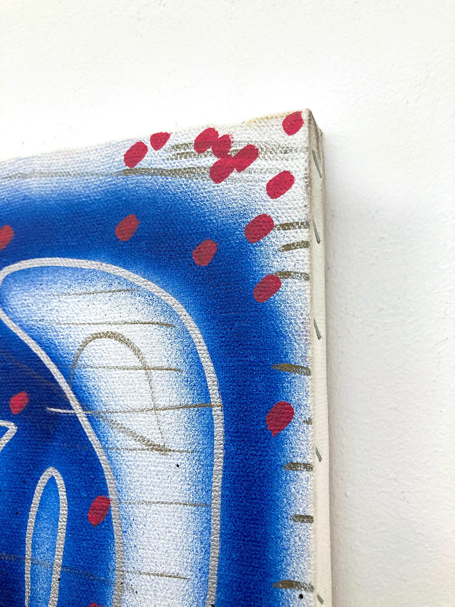 „Music Box“ Dekorierte Graffiti Street Art Acryl Sprühfarbe und Tinte auf Leinwand im Angebot 14
