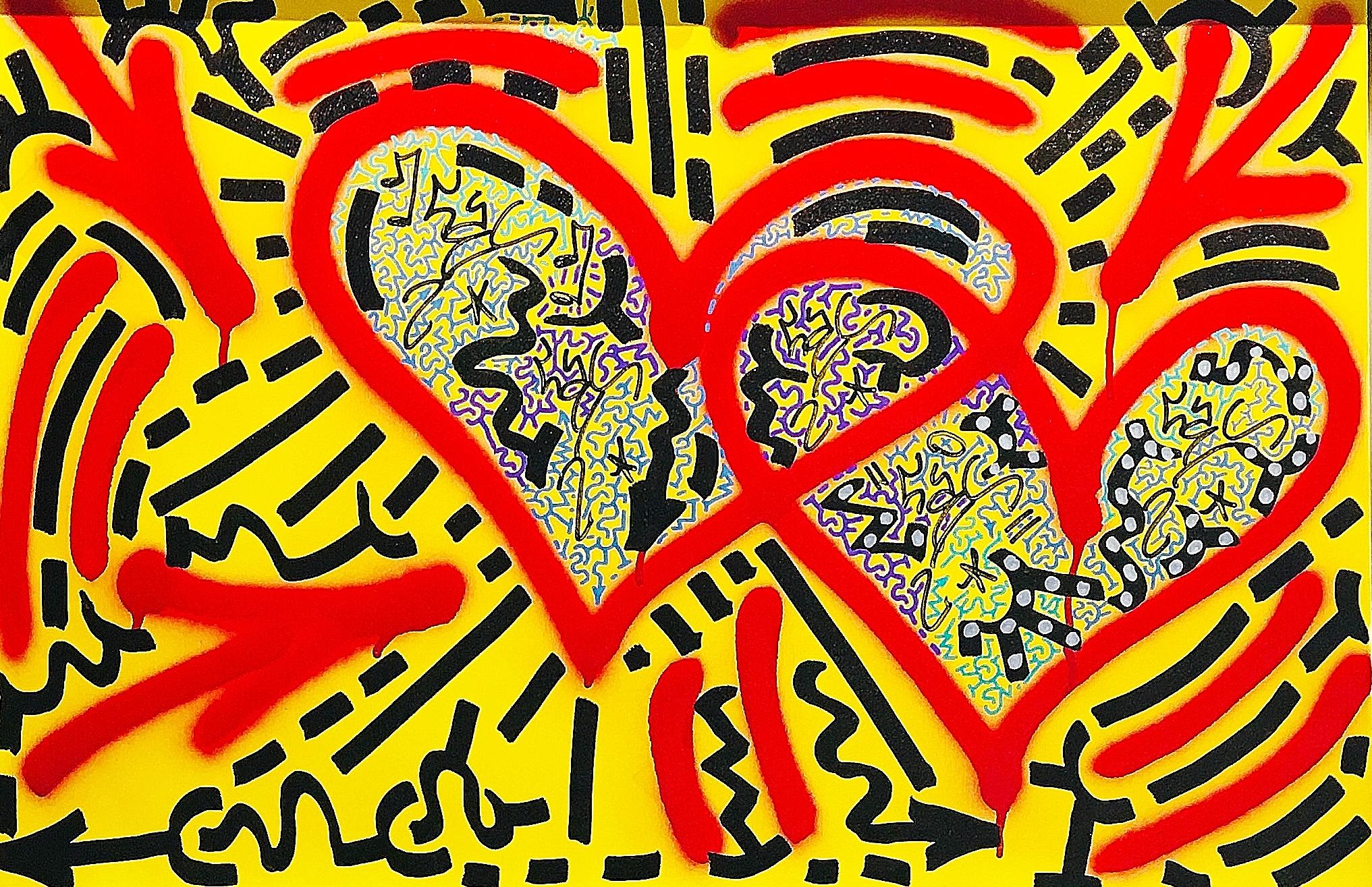 LA II (Angel Ortiz) Figurative Painting - Yellow Heart
