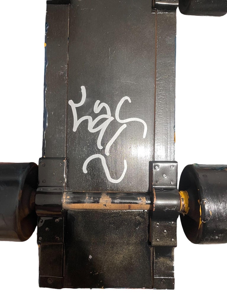 Graffiti Painting Cannon Gun LA2 Keith Haring Collaborator, Street Art Sculpture For Sale 10