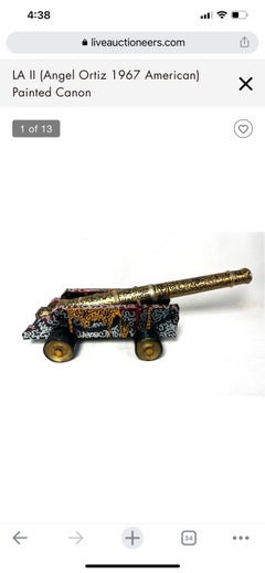 Graffiti-Gemälde Cannon Gun LA2 Keith Haring Collaborator, Street Art-Skulptur