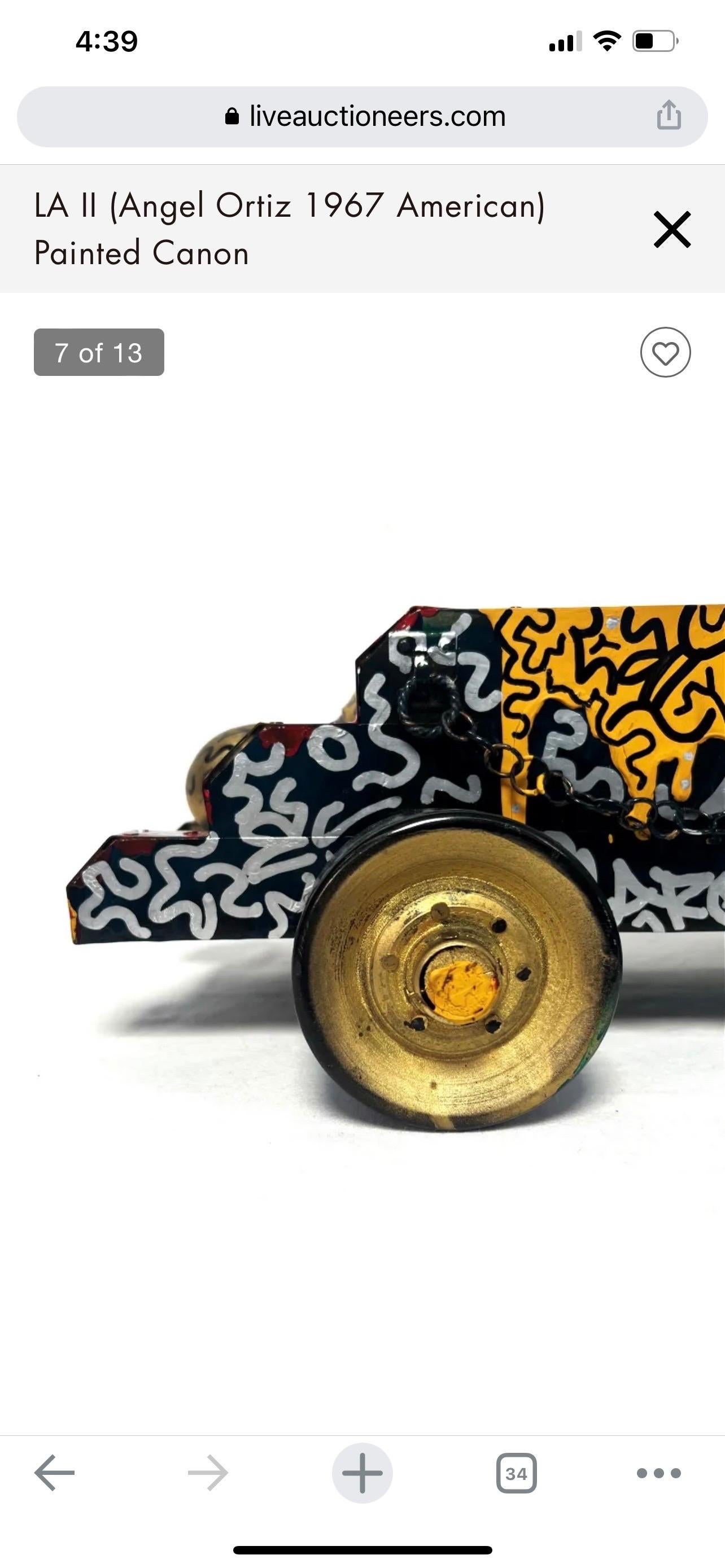 Graffiti Painting Cannon Gun LA2 Keith Haring Collaborator, Street Art Sculpture 1
