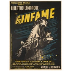 La Infame 1954 Mexican B1 Film Poster