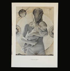 ‘La Jeune Femme a L’Enfant’ by Pierre-Yves TREMOIS Plate Signed Large Art Print