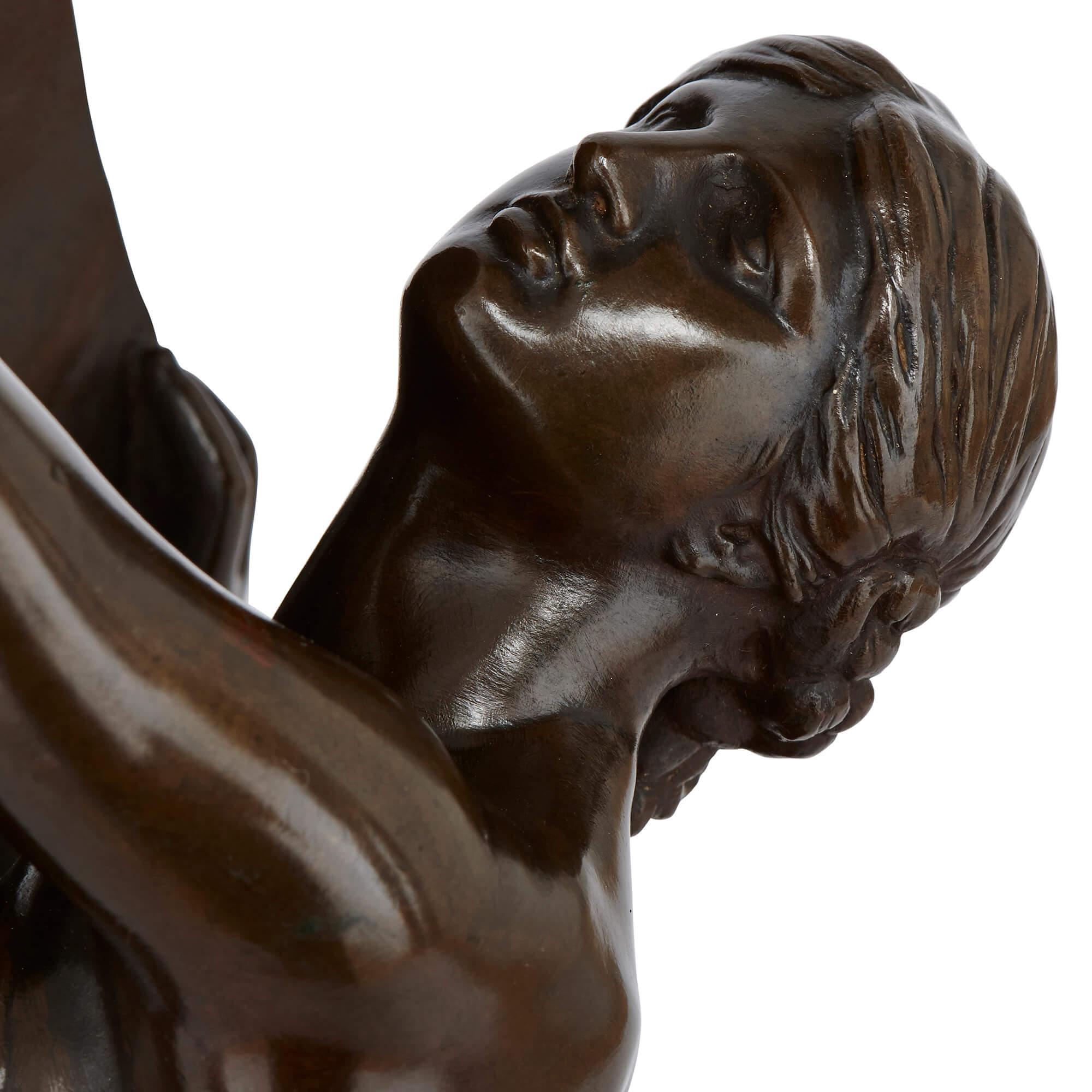 Néoclassique Sculpture en bronze « La Jeunesse » du XIXe siècle par Chapu et Barbedienne  en vente