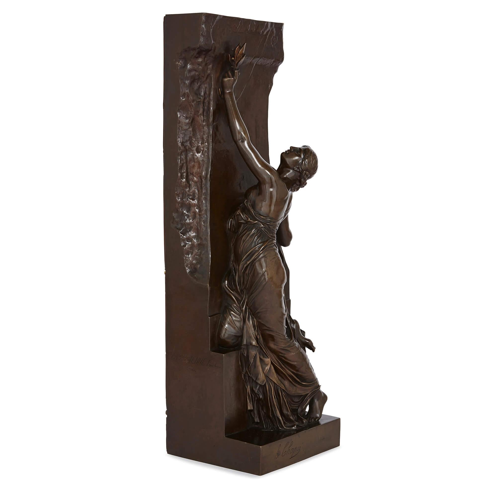 'La Jeunesse' 19th Century bronze sculpture by Chapu and Barbedienne 