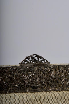 La Jeunesse Gold Snakeskin/Mesh Evening Bag