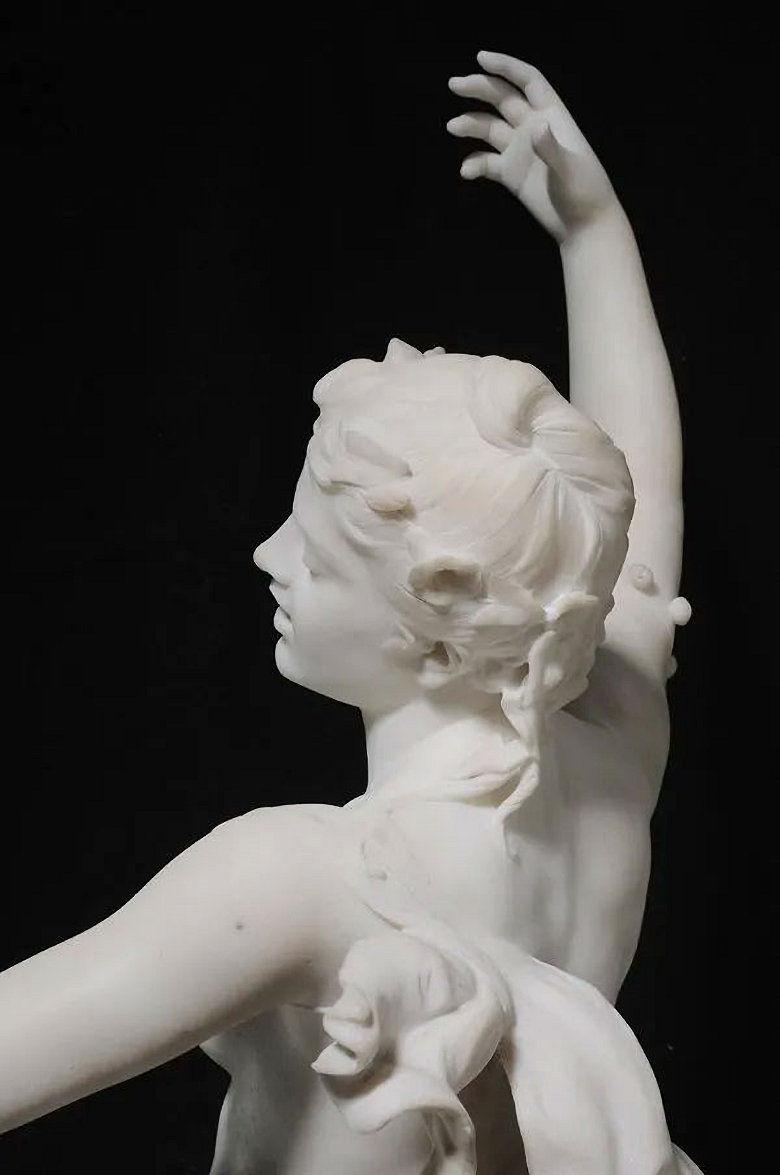 French La Jeunesse Marble Statue by Felix Charpentier