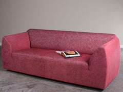 "La Jolie" Modern Indian Pink Woven Linen Sofa from Holland