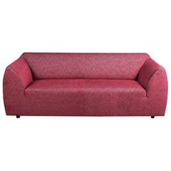 "La Jolie" Modern Indian Pink Woven Linen Sofa from Holland