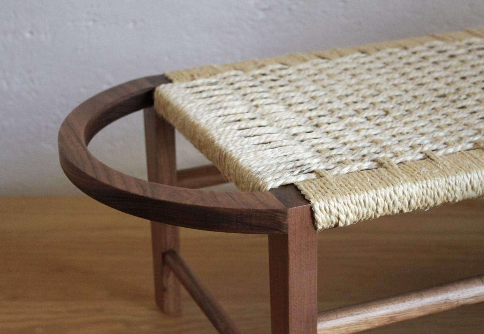 Wood La Juana Ottoman by Maria Beckmann, Represented by Tuleste Factory