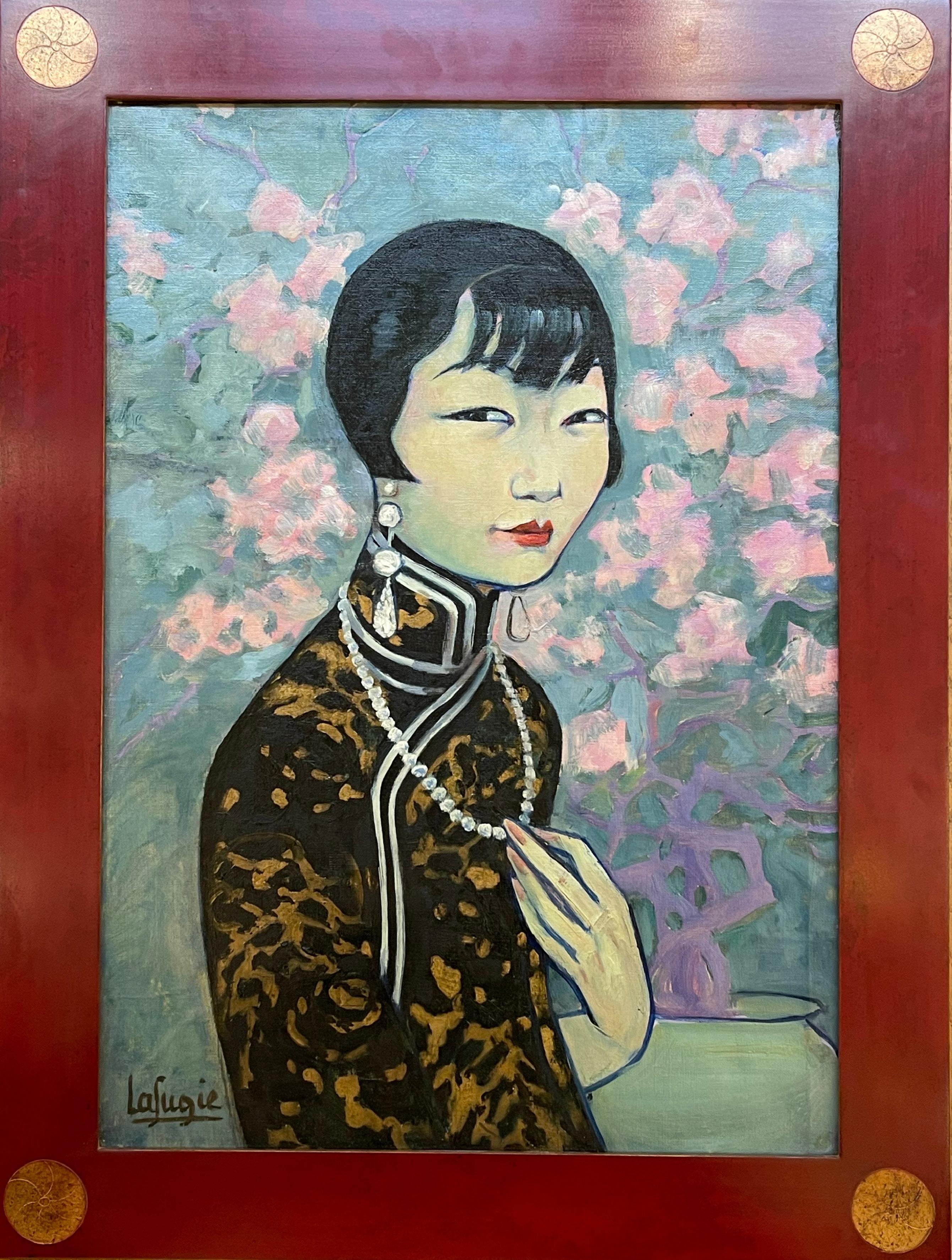 Léa Lafugie (1890–1972) was a painter who traveled extensively across Asia. She was renowned for her portraits. She studied at the School of Decorative Arts, followed by the École des Beaux-Arts in Paris. With an adventurous and curious spirit, she