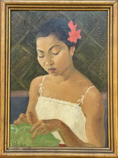 Léa LAFUGIE (1890-1972), retrato de una joven camboyana