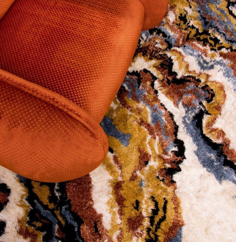 La Land Rug in Hand-Tufted Wool and Bamboo Silk For Sale at 1stDibs