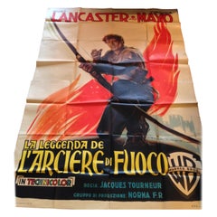 Vintage La Leggenda Arciere Fuoco the Flame and the Arrow Lancaster Mayo Tourneur, 1950