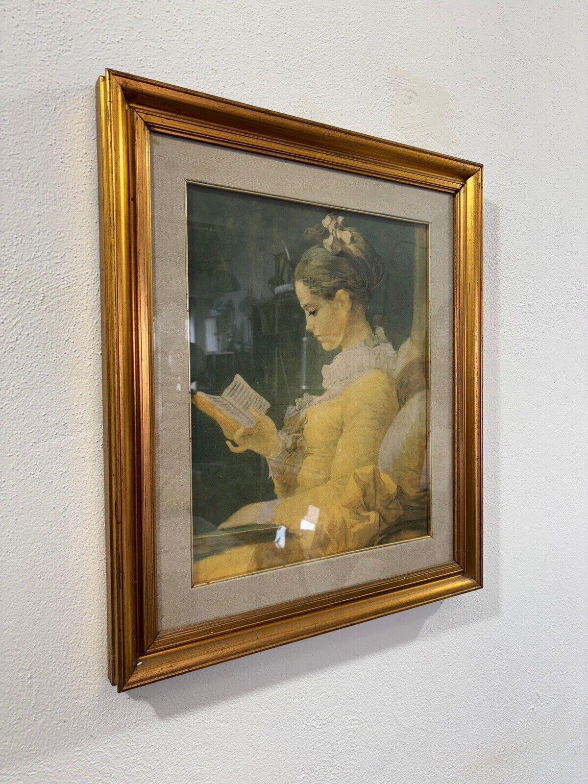 El lector de Jean-Honorè Fragonard Impresión sobre lienzo Reproducción Italian en venta